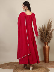 18- georgette gotta patti maxi dress with dupatta